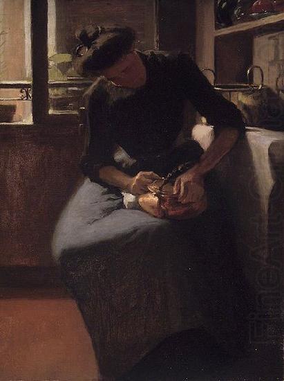 Minerva Josephine Chapman Woman Polishing a Kettle china oil painting image
